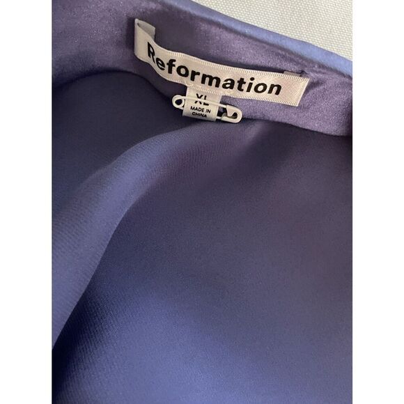 Reformation Spritz Silk Strapless Silk Top Size XL Purple - Picture 7 of 8